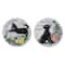 Glitzhome® 10" Set of 2 Cement Cat and Dog Textured Stepping Stones